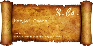 Marjai Csaba névjegykártya